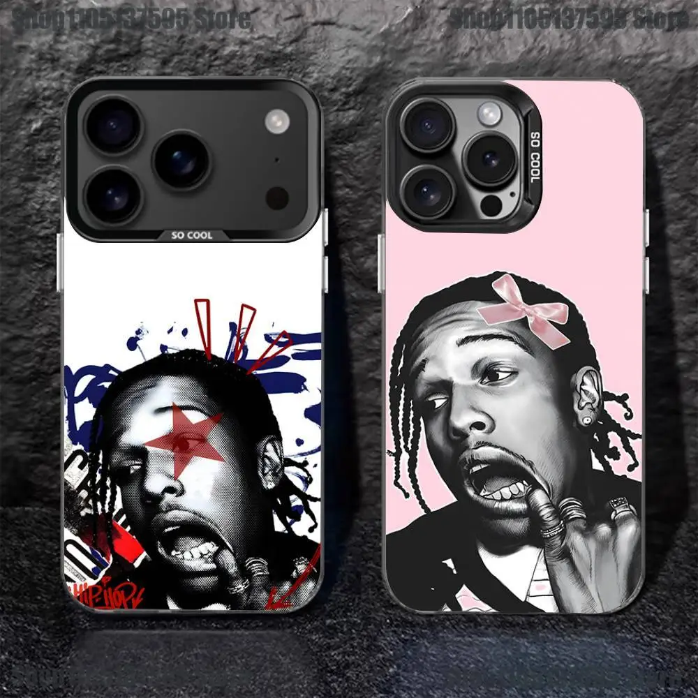 

A-ASAP Rocky Rapper Phone Case For iPhone 17,16,15,14,13,12,11,Pro,XS,Max,Plus,Mini,SE4,E Black Matte Shockproof Cover