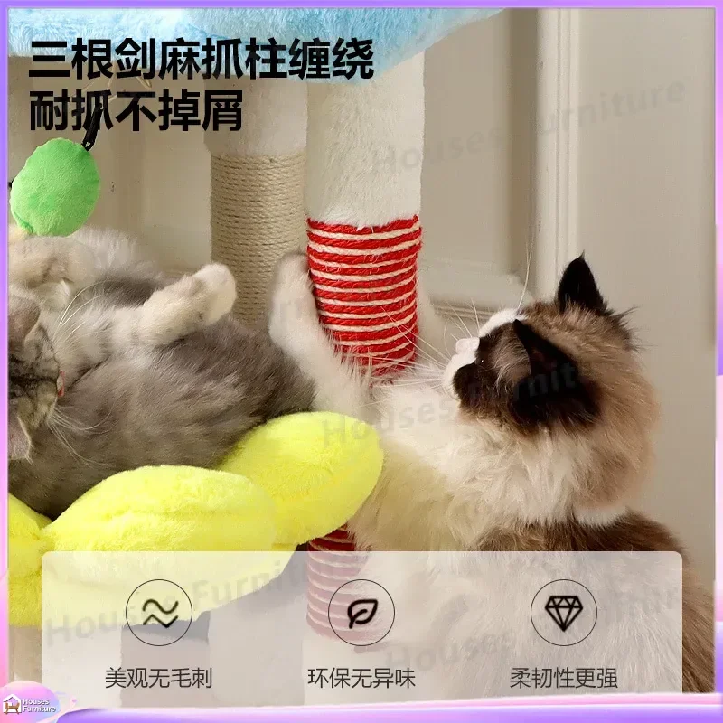 Wholesale Cat Tree with Scratching Posts Sisal Wrapped Columns Condo Tower for Small Apartments Indoor Cat Climbing Frame