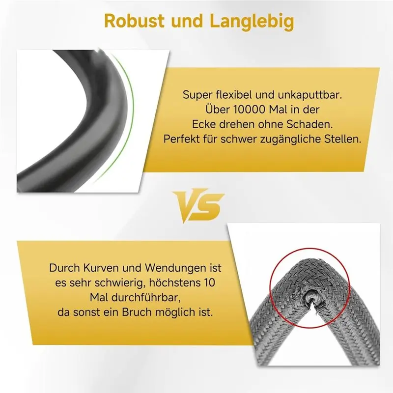 YLS-Pipe Cleaning Hose Set Rigid & Rotating Nozzles For K Rcher K2- K7 For K Rcher K2, K3, K4, K5, K6, K7 Pressure Washers
