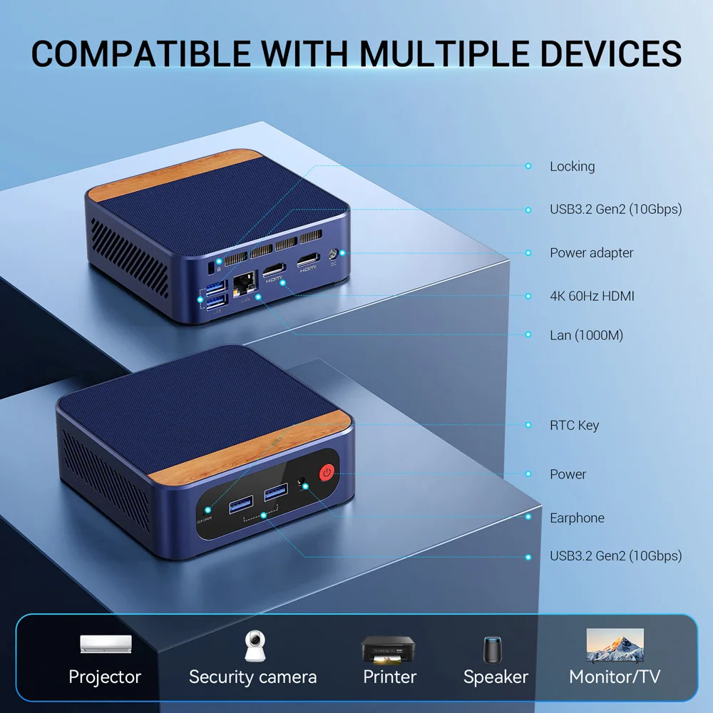 Bestoss N1 mini pc windows11 Intel N150 3.6GHz DDR5 16G 5600Mhz 512G/2T SSD 4K 60Hz Computer desktop pc gamer
