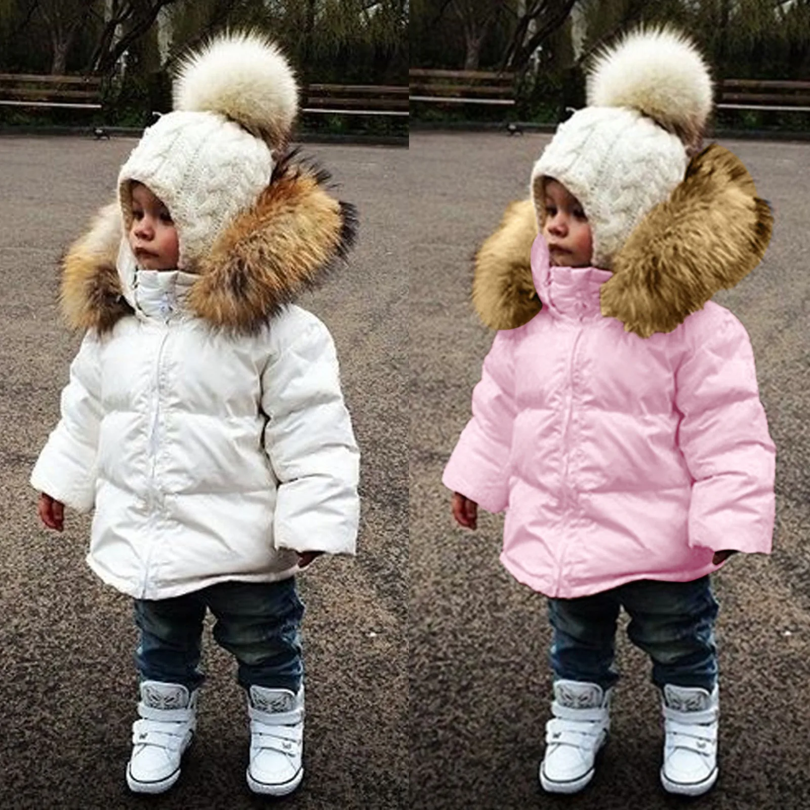 Winter Toddler Kids Jacket Baby Hooded Snowsuit Boys Clothes Outerwear Padded Infant Girls Coat Plush Cotton Clothing For Warmth