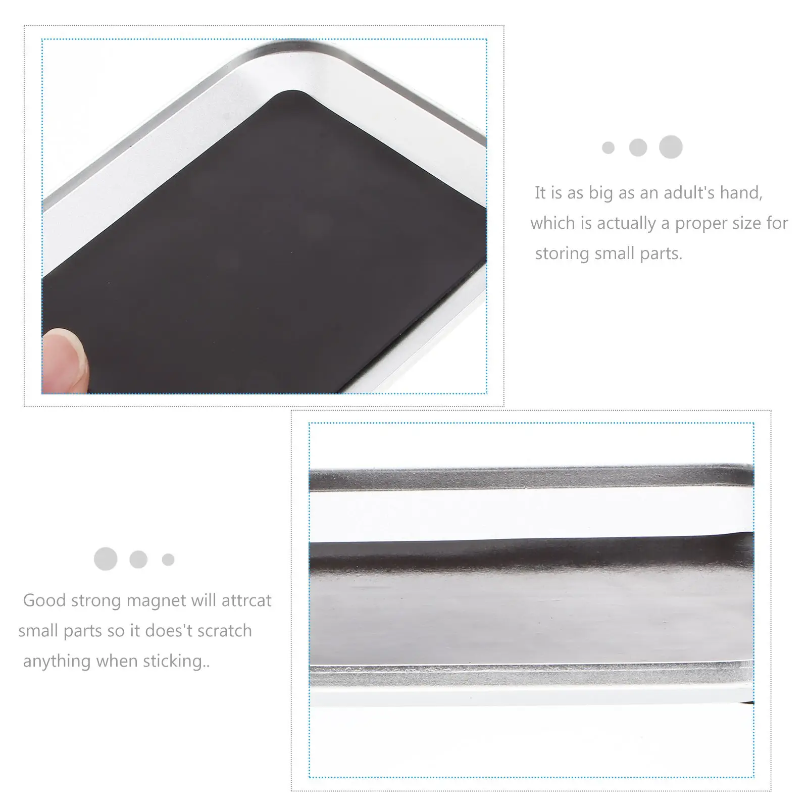 Magnetic Metal Tray Screw ganizer Tool Holder Durable Quality Parts Keeper Workbench Accessory Storage Box Toolbox Container