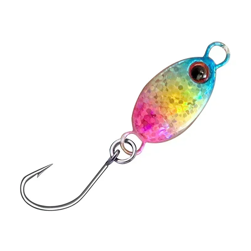 Mini Spoon Lure 2g/3g/5g Micro Metal Fishing Bait Hard Sequin  Spinner  Small Fish With Sharp Single Hook Stream