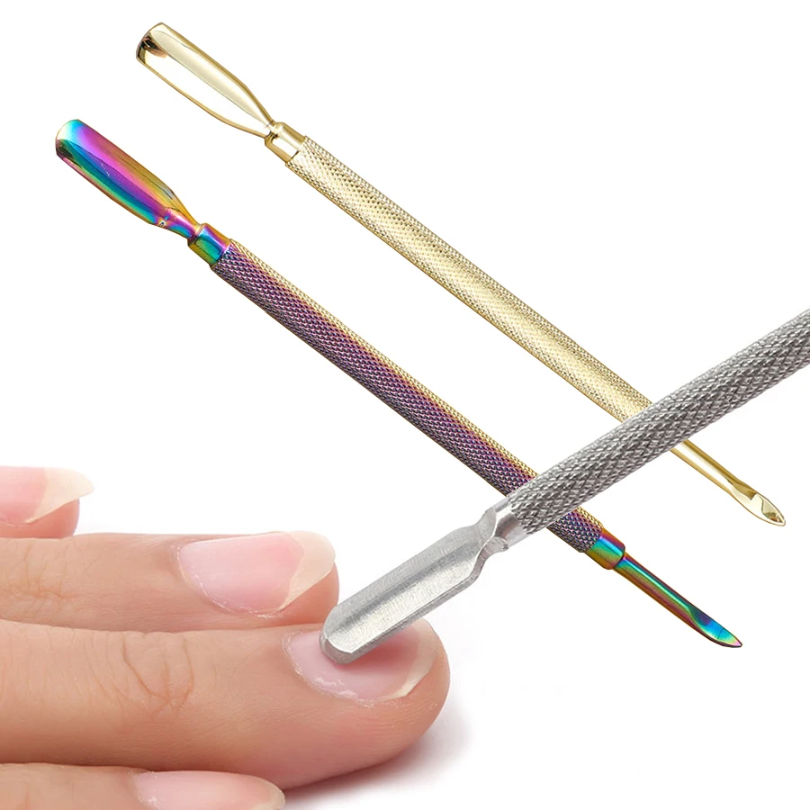 

1Pc Stainless Steel Cuticle Pusher Double-Ended Manicure Tool Dead Skin Remover for Pedicure Care