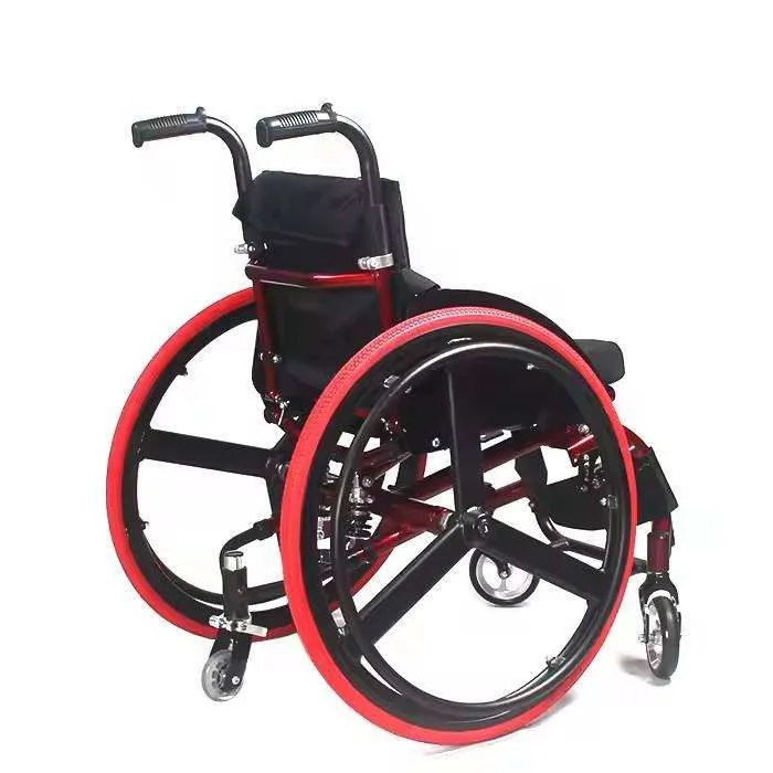 Lightweight Durable Sports Wheelchair Portable Folding Backrest CE Certified for Rehabilitation