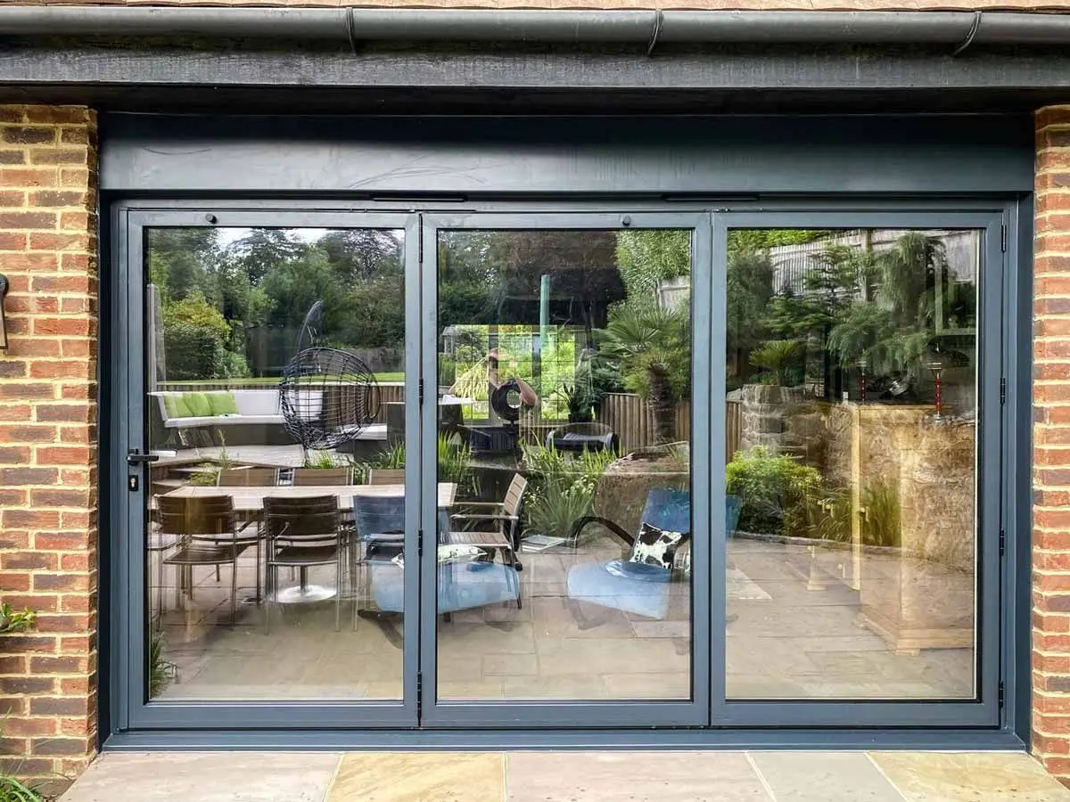 Factory Supply Double Glazed Glass Door Aluminum Patio Accordion Folding Door Bi-Fold Soundproof with Panoramic House Doors