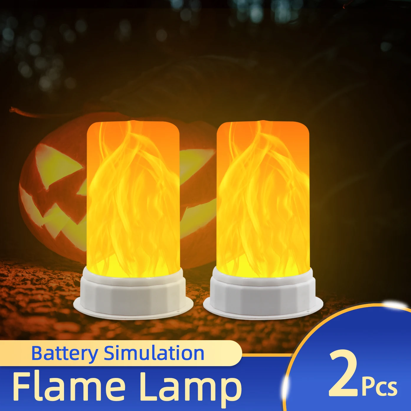 2 قطعة LED تأثير اللهب مفتاح الإضاءة التحكم مناسبة LED ضوء سطح المكتب عيد الهالوين حفلة عيد الميلاد الديكور الداخلي ضوء الليل