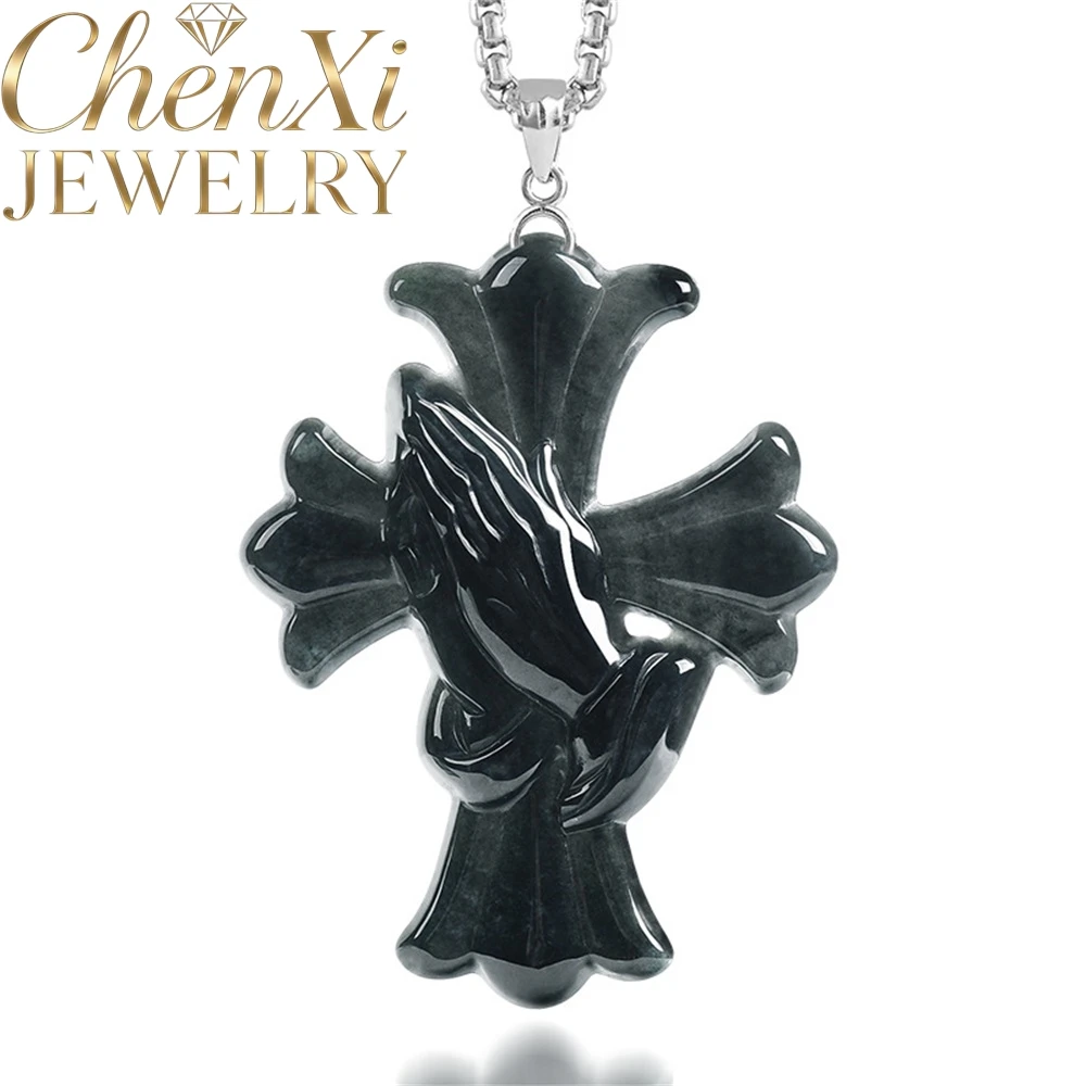 

Элитный натуральный жадеитовый кулон-крест из Мьянмы класса А, ручной работы, S925, объемный, амулет, талисман, ювелирное изделие