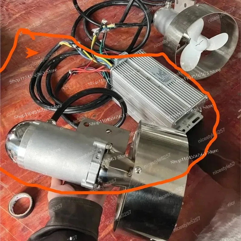 2KW 24V Underwater Brushless Thruster – Stainless Steel Welded, Super Large Thrust for Rubber Boat Paddle & Cargo Ship