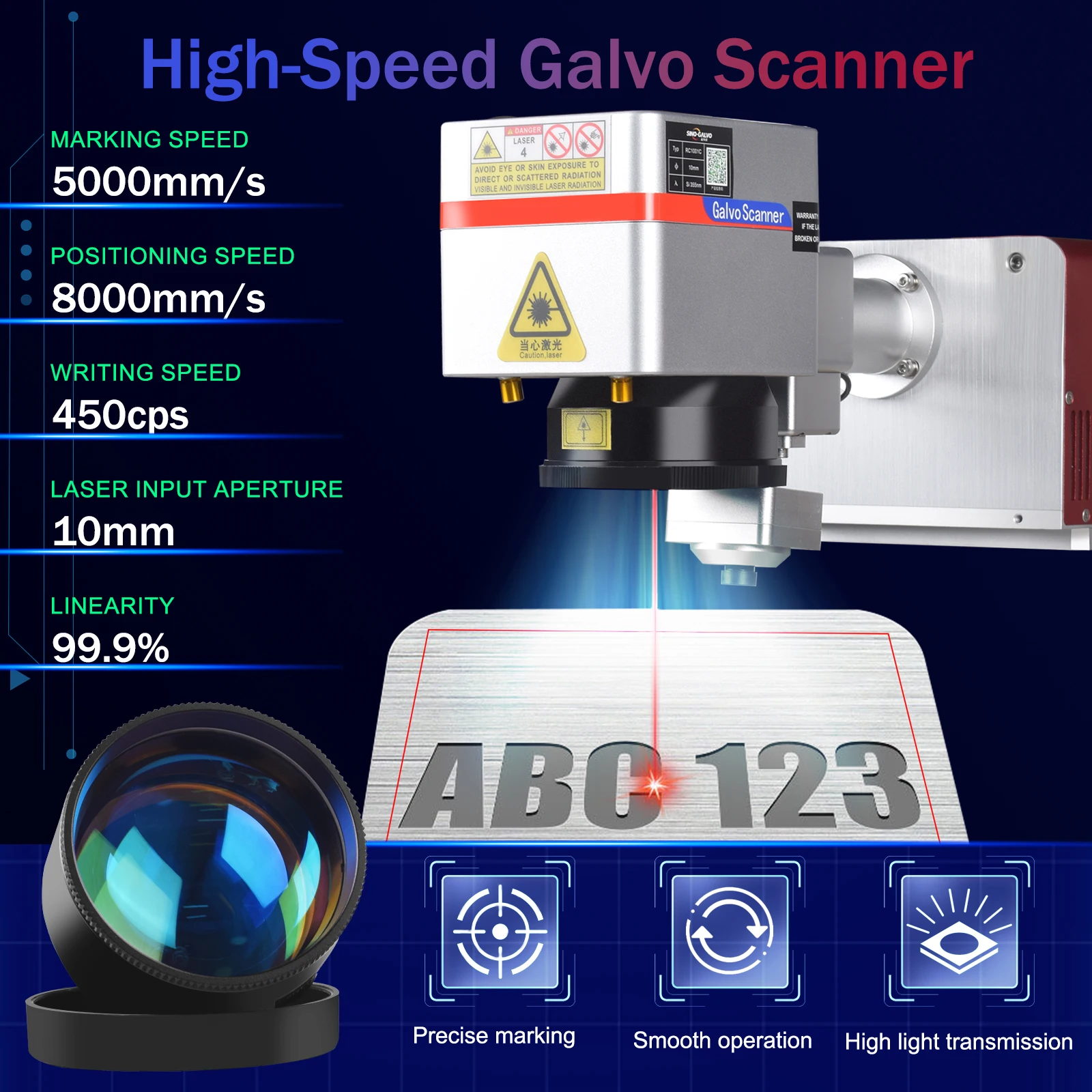 CRS 15W UV Laser Marking Machine – PC/App Control, WiFi Connectivity, RuiDa Vision System, Conveyor Belt, Water Cooling