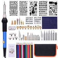 79PCS Wood Burning Tool Kit Professional Pyrography Pen Soldering Iron Set Adjustable Temperature from 200-450℃ for Carving