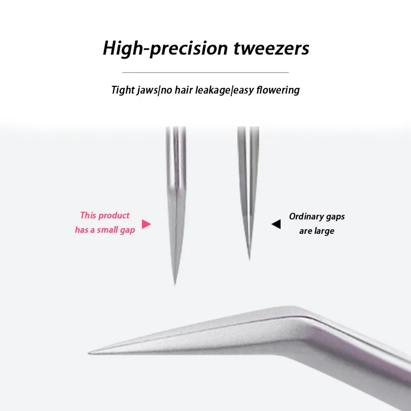 6 tipi pinzette per ciglia finte pinzette antistatiche in acciaio inossidabile striscia curva 3D ciglia estensione pinzette strumenti per il trucco prodotto