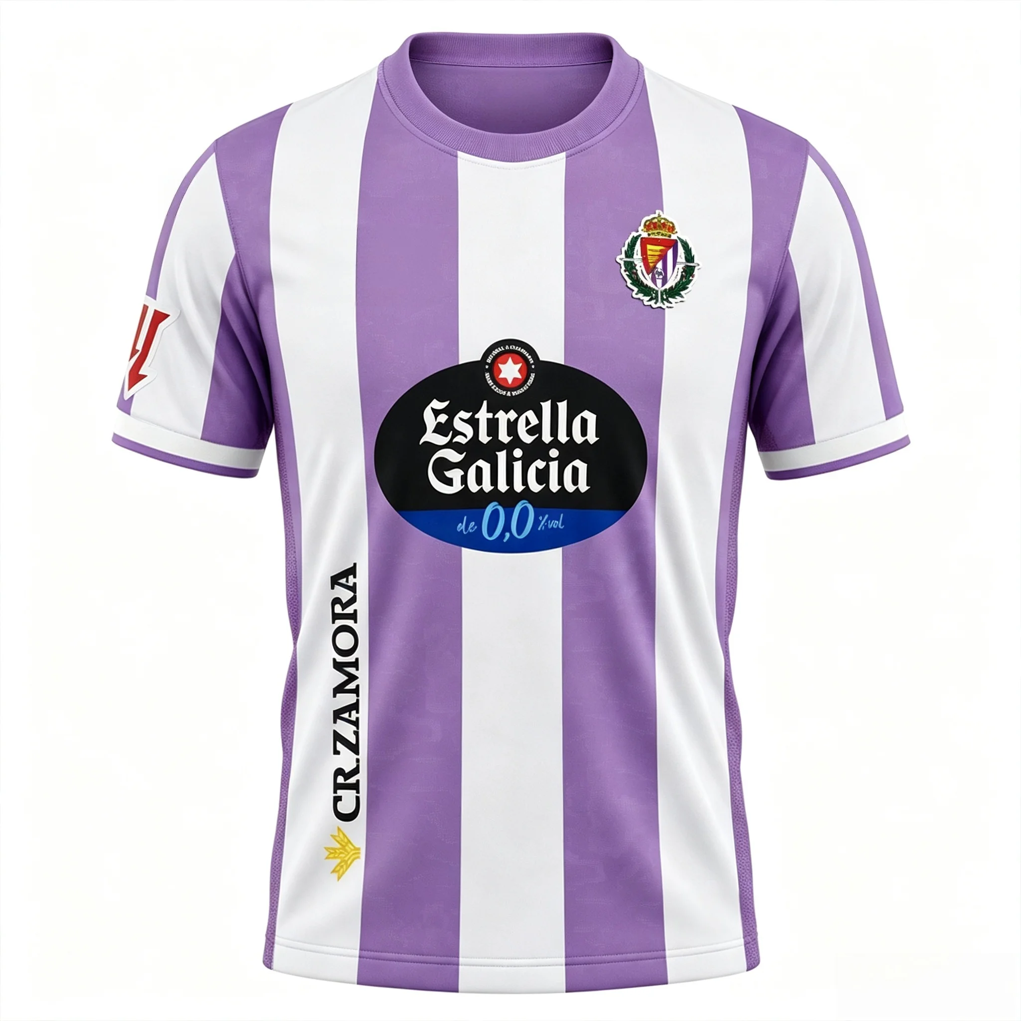 2026 Valladolid 3D Printed Football Jersey Men's Summer Breathable Quick Drying Short Sleeved T-shirt Family Matching Clothing
