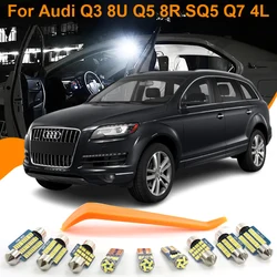 Car LED Interior Light Canbus For Audi Q3 8U Q5 8R SQ5 Q7 4L Vehicle Accessories LED Dome Reading Trunk Lamps Foot Door Lights