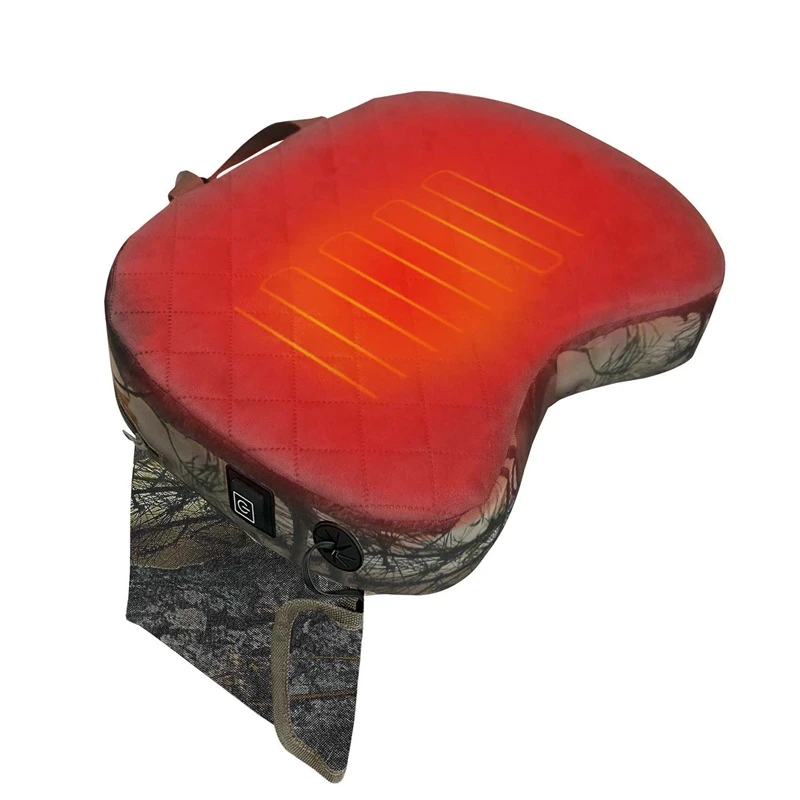 Stadium Seats Cushion Portable Heated Seats Pads Three Gears Temperature Adjustable Seats Cushion ,Leaf Camouflage