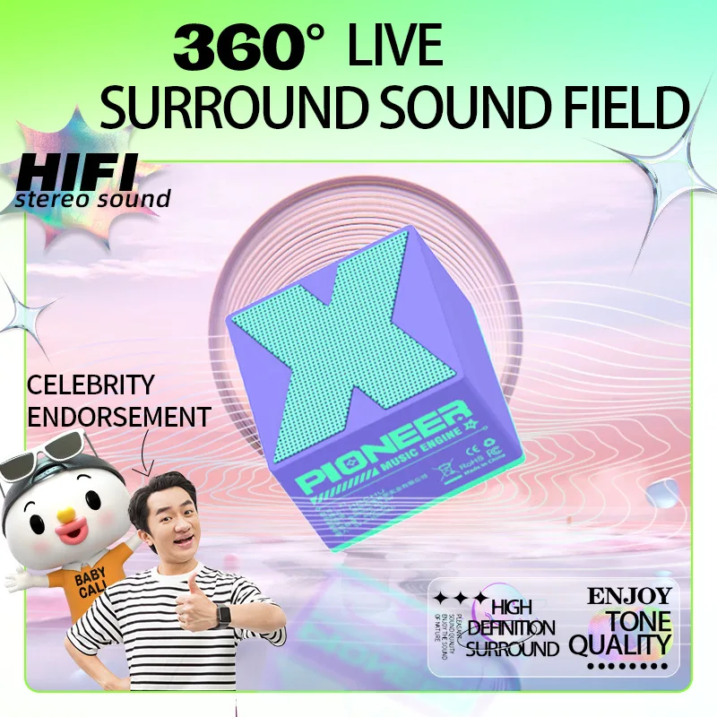 X1 Mini Portable Bluetooth Speaker: Supports Stereo Pairing . Subwoofer, a Wireless Speaker Ideal for Travel & Outdoor Use