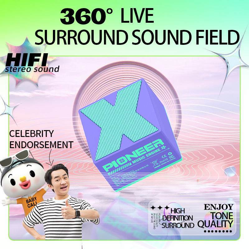  X1 Mini Portable Bluetooth Speaker: Supports Stereo Pairing . Subwoofer, a Wireless Speaker Ideal for Travel & Outdoor Use 