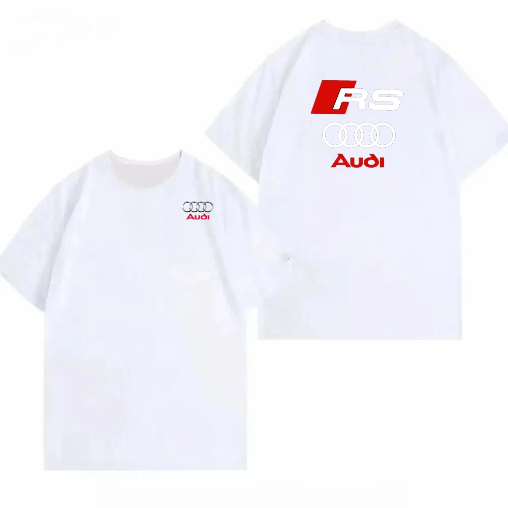 Audi Unisex Summer Short-Sleeved T-Shirt Custom Printed Logos & Patterns Outdoor Sports Men's And Women's Clothing