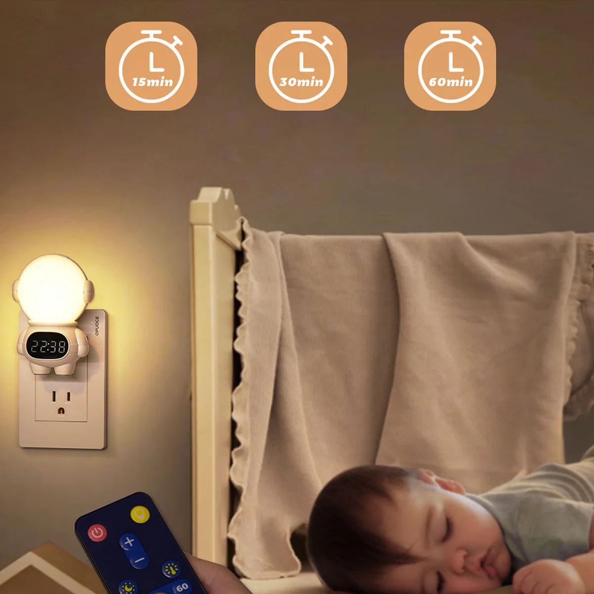 LED Astronaut Night Light Remote Control Wall Lamp Dining Room Study Balcony Aisle Lamps Personality Decorations Spaceman Lights