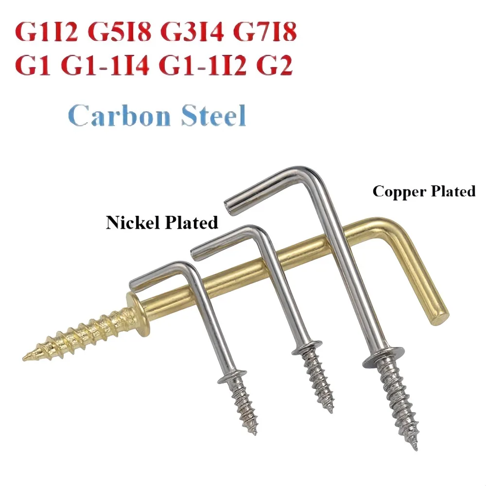 Heavy‑Duty L‑Shaped Screw Hooks Mini Metal Self‑Tapping Fasteners Reliable Wall Hanging Parts for Picture Frames Home Office