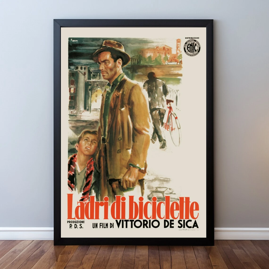 ملصق الفيلم العتيق - ملصق فيلم Ladri Di Biciclette - Vittorio de Sica، ملصق الفيلم، ملصق الفيلم الكلاسيكي