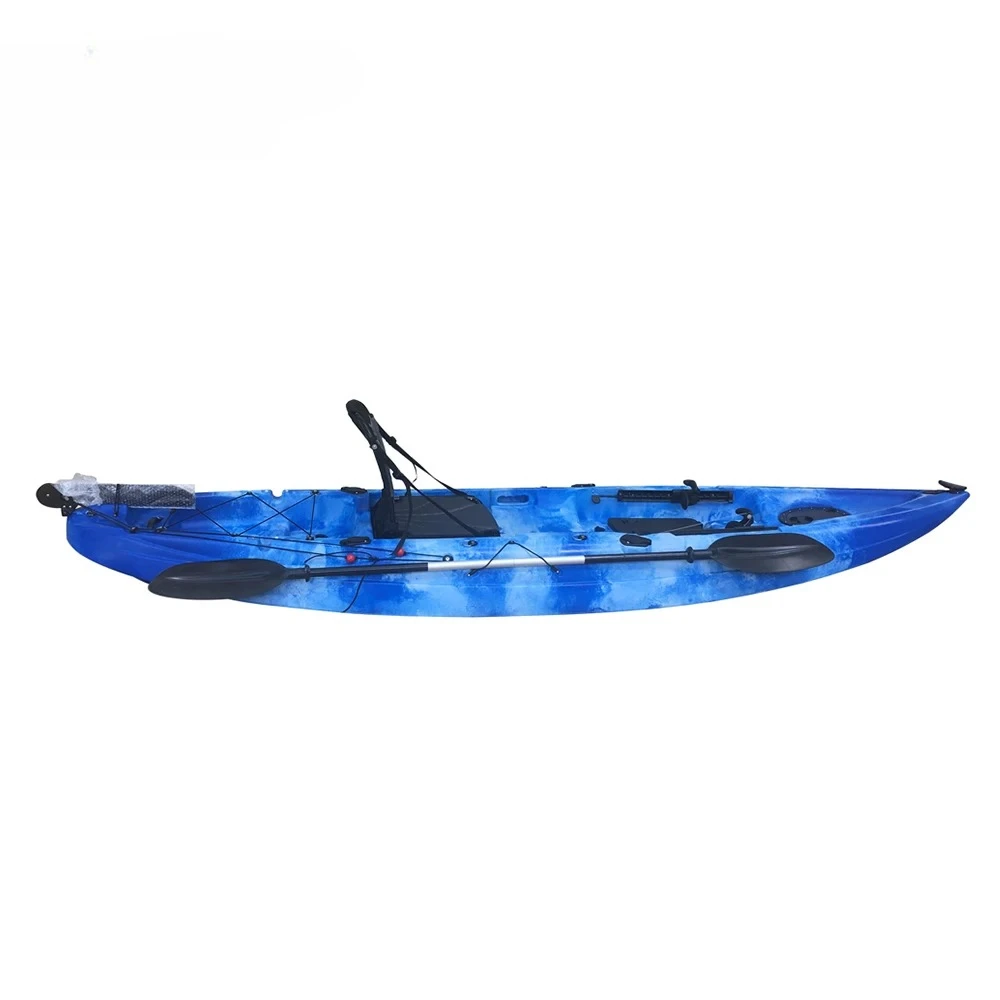 One Adult And One Kid Or Pet 1+1 Fishing Kayak Sit On Roto Mold Fishing Boat With Paddle For Sale