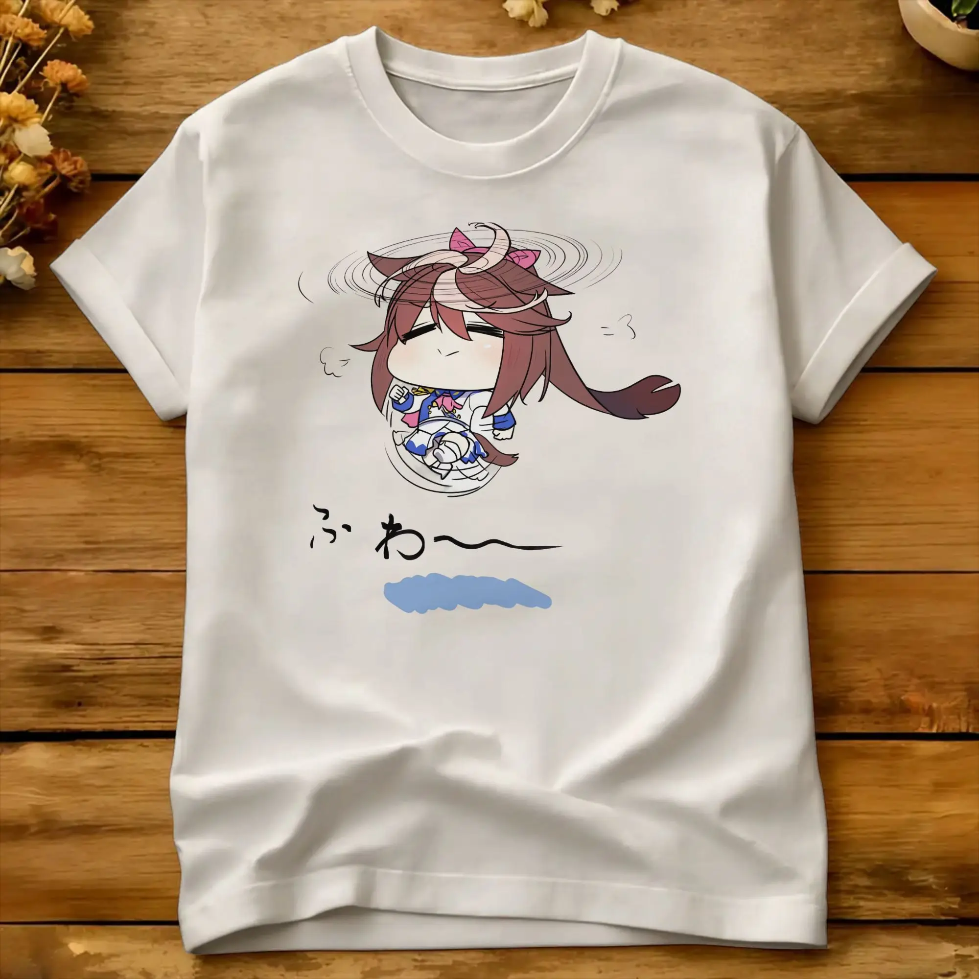Men's T-Shirt Uma Musume Pretty Derby Dizzy Chibi T Shirts Harajuku  Beach Tees Vintage Cotton Clothing Gift Idea