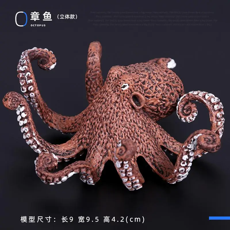 Simulatie Plastic Zeedier Speelgoedfiguren Nautilus, koning Spider Heremietkreeft Zeeleven Dieren Model Collectie Speelgoed