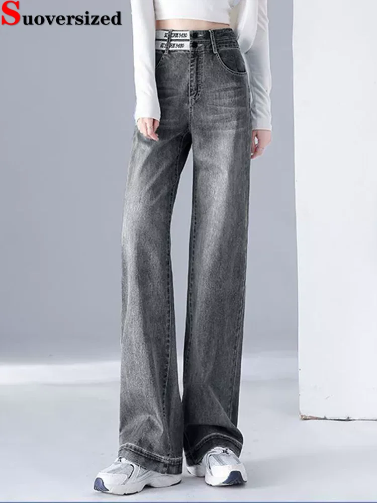 

Straight Vintage Washed Baggy Jeans High Waist Wide Leg Fashion Denim Pants Women's Casual Loose Streetwear Retro Vaqueros