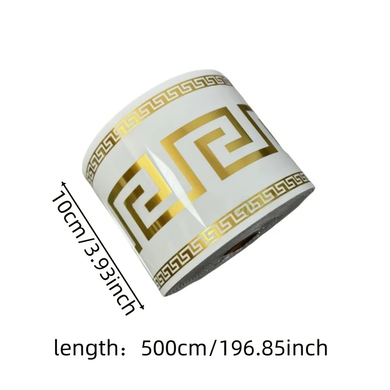Rolled Self-Stick Baseboard Trim-Anti-Collision Waterproof Wall Waistband Sticker for Living Room Bedroom Home Decor