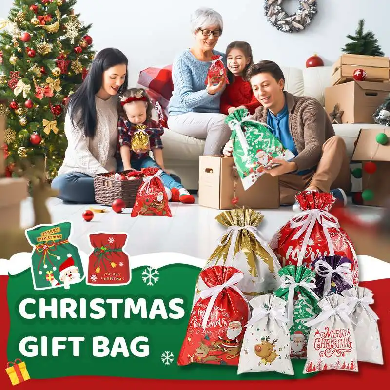 

24PCS Christmas Gift Bag With Drawstring