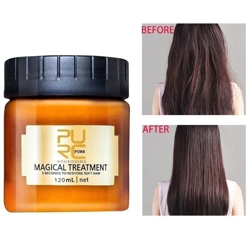 60/120Ml Purc Haar Masker Magical Behandeling Masker 5 Seconden Reparaties Schade Herstellen Zacht Haar Pure Keratine Haar & Hoofdhuid Behandeling