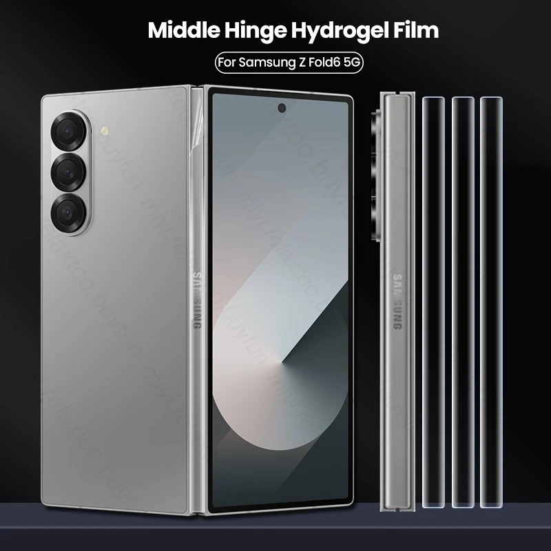 3Pcs Anti-Scratch Middle Hinge Hydrogel Film For Samsung Galaxy Z Fold6 Fold 6 5G Hinge Films On Symsung Sansung ZFold 6 ZFold6