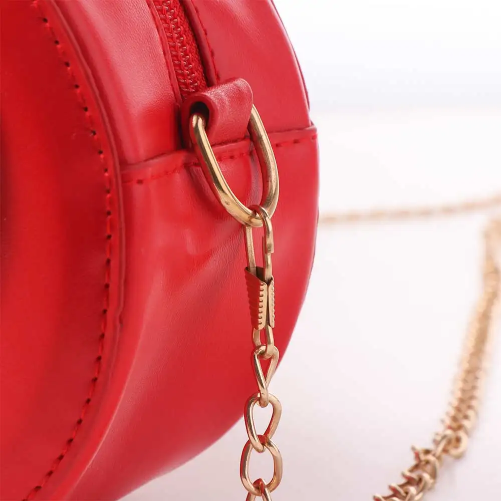 

Kawaii Chain Cherry Shape Bag Waterproof Creative Red Fruit Crossbody Bag Large Capacity Polyester PU Shoulder Pouch Shopping