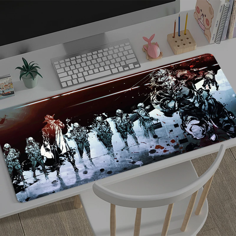 Grote muismat M-metal Gear Solid game player toetsenbord pad antislip kantoor studie bureaumat vloermat onderzetter PC tapijt Muismat