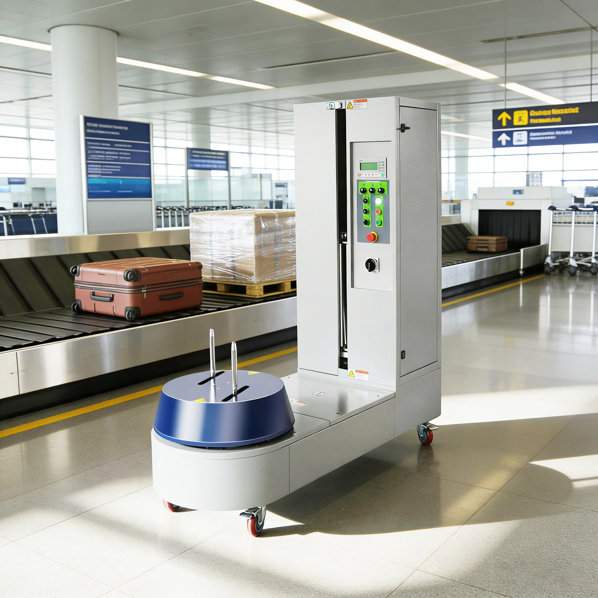 Luggage Wrapping Machine Automatic Commercial Airport Use for Suitcase Waterproof Dustproof High Efficiency