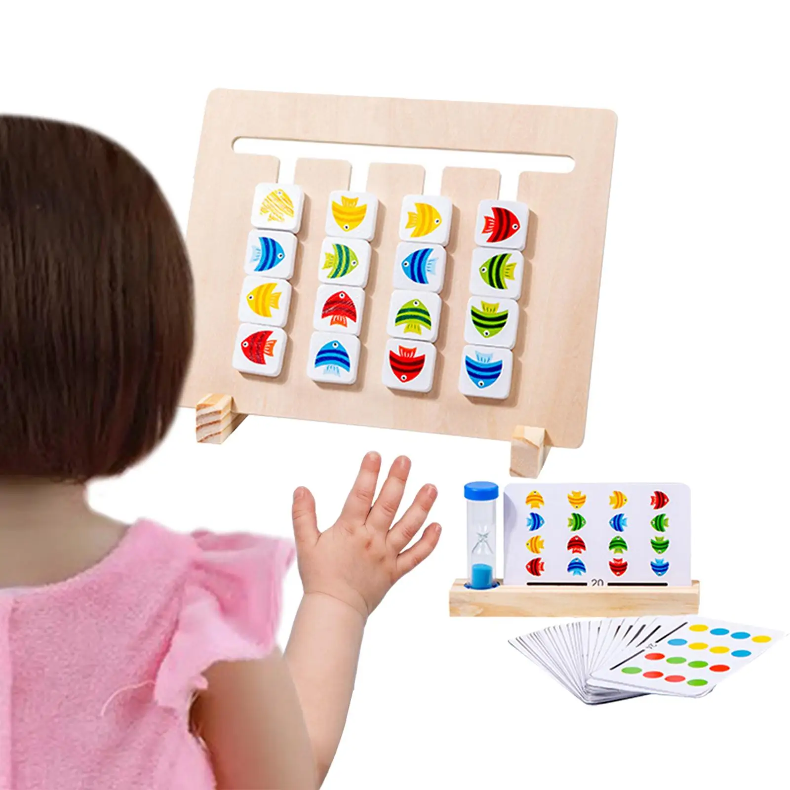 Slide-Puzzle-Matching-Spiel in Farbe und Form, Slide-Puzzle-Matching-Spielzeug, Reisespielzeug für Mädchen im Vorschulalter