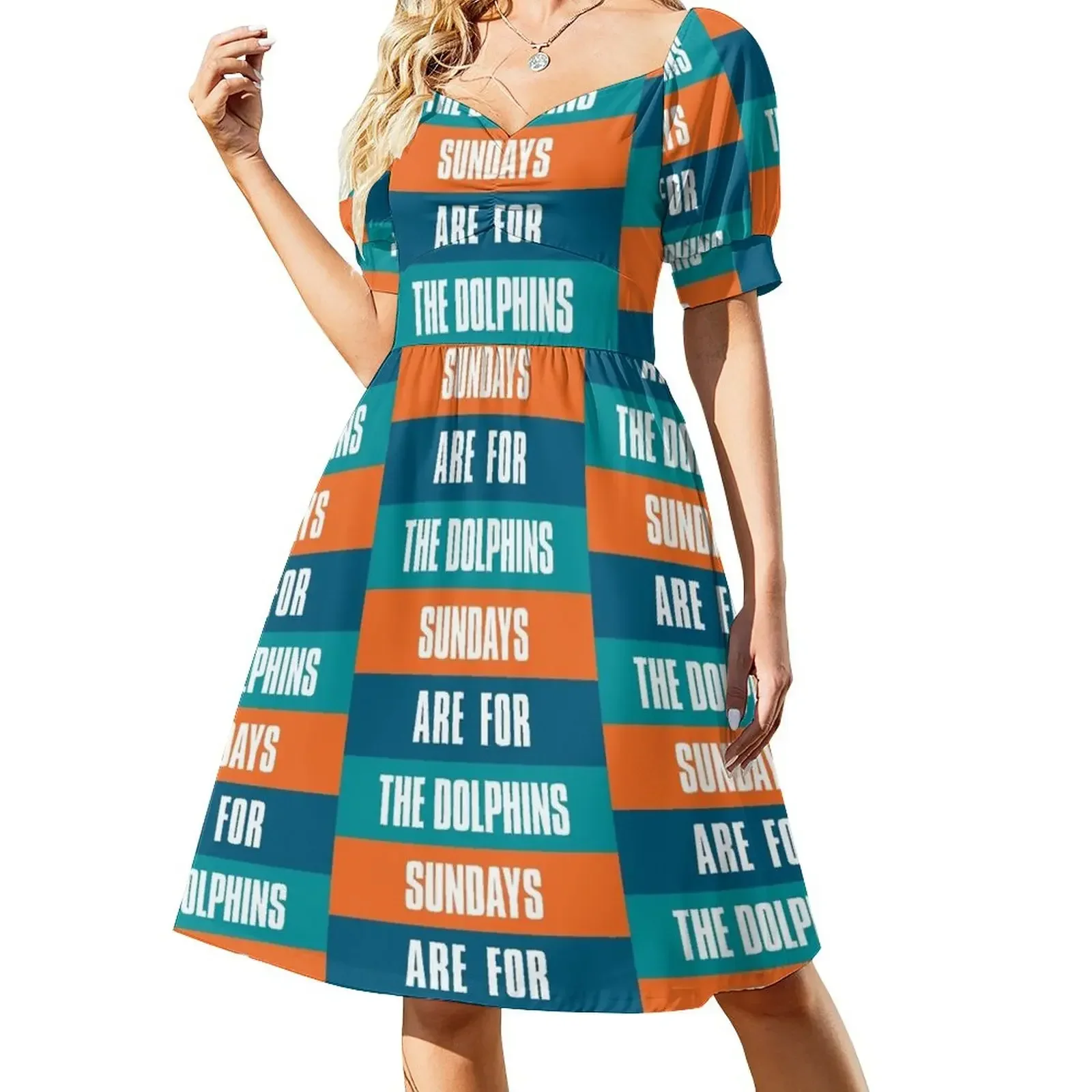 

Sundays are for The Dolphins, Miami Football Sleeveless Dress Bride dresses summer dress women 2025 Dress