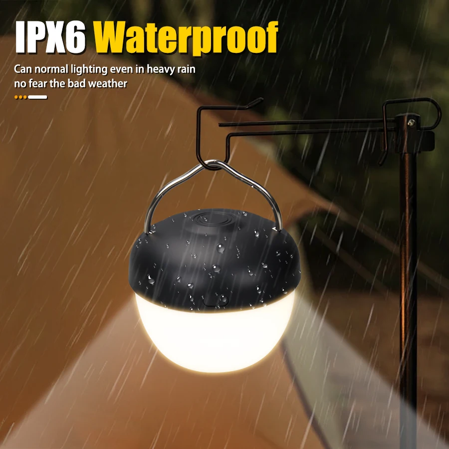 Rechargeable LED Portable Lanterns With Magnetic/hook Super Bright Camping Light 4 Light Modes Waterproof Outdoor Hanging Lamp