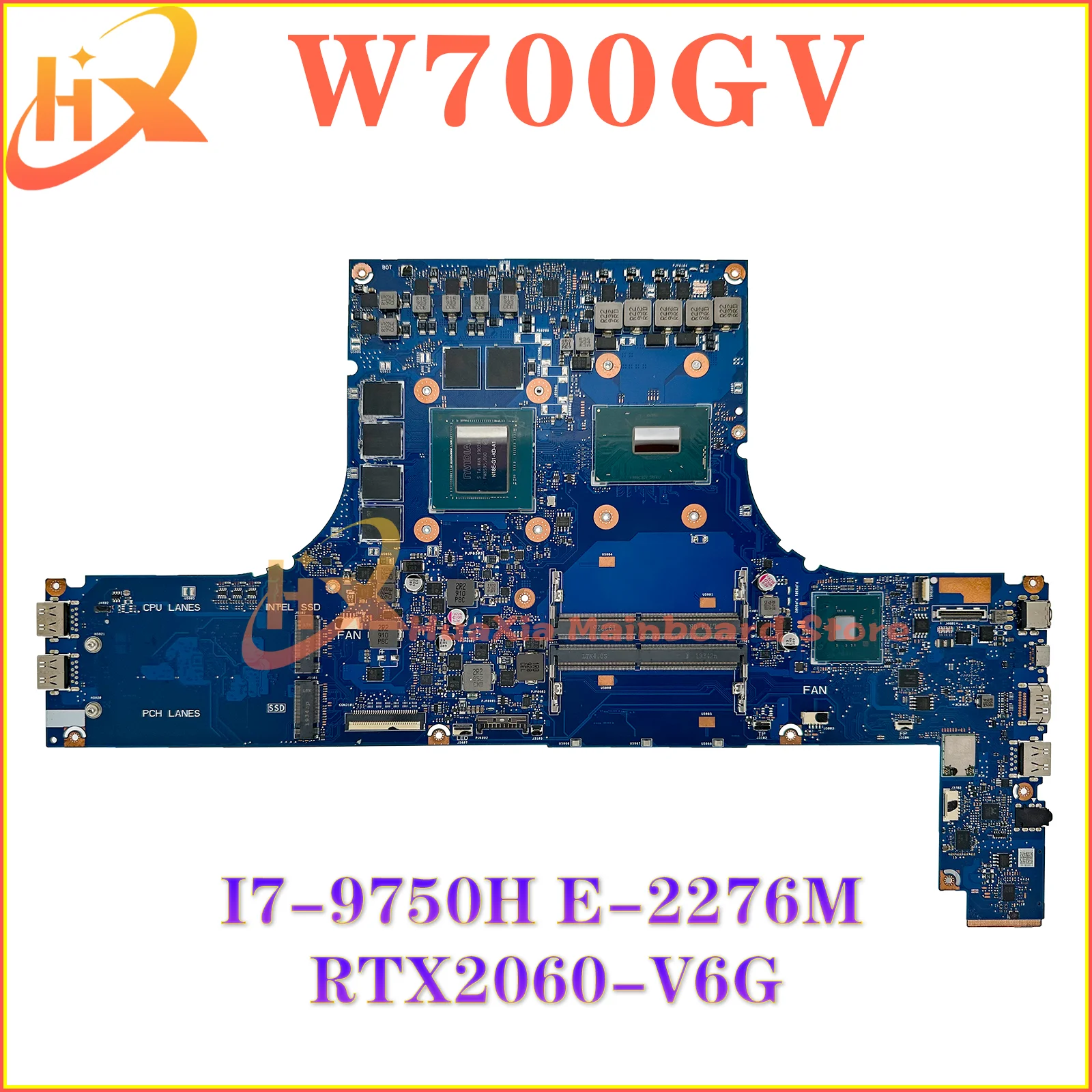 W700GV Mainboard For ASUS ProArt Studiobook 17 H700 W700GVA H700GV Laptop Motherboard i7-9750H E-2267M RTX2060-V6G