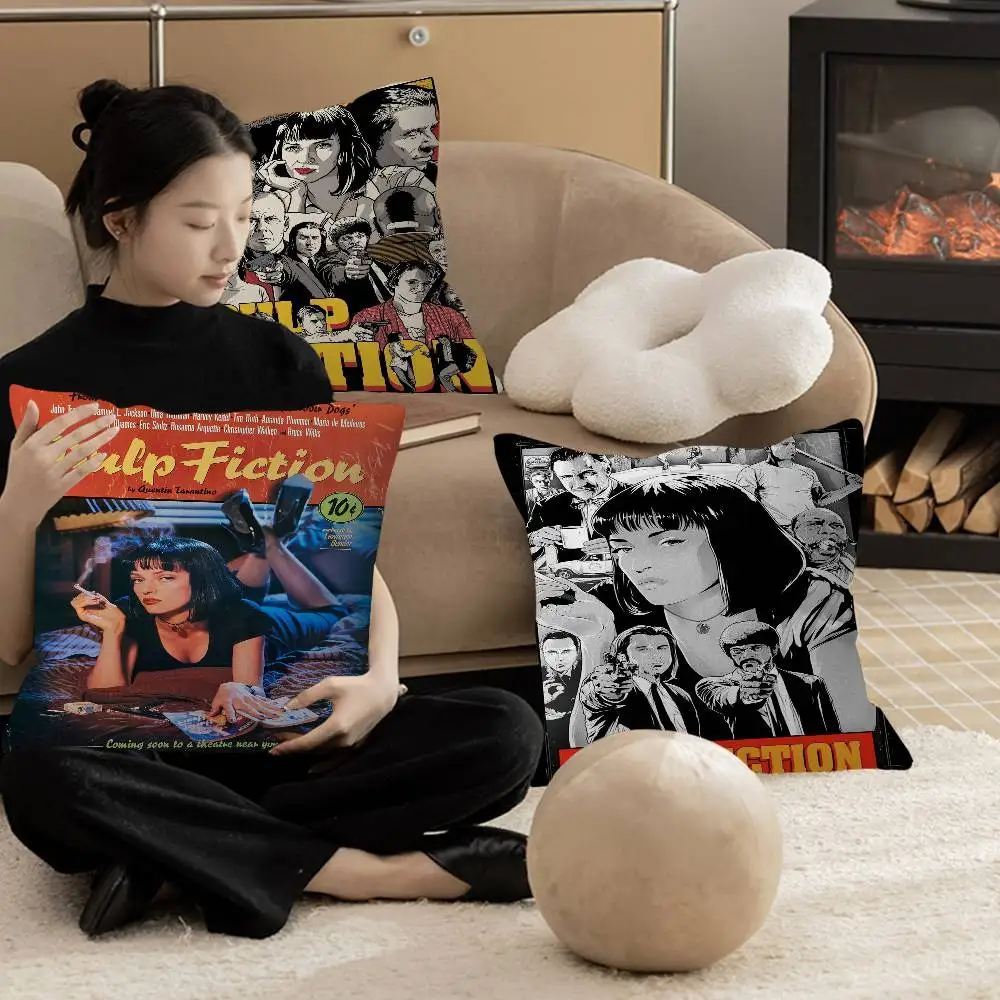 Movie P-Pulp Fiction Pillow Gifts Home Office Furnishings Bedroom Sofa Car Cushion Cover case 45x45cm