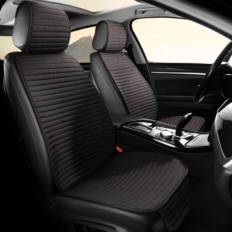 

Льняные клетчатые подушки для автомобильных сидений 2025, дышащие, всесезонные, универсальные для седана, внедорожника, грузовика, удобные прочные автомобильные аксессуары