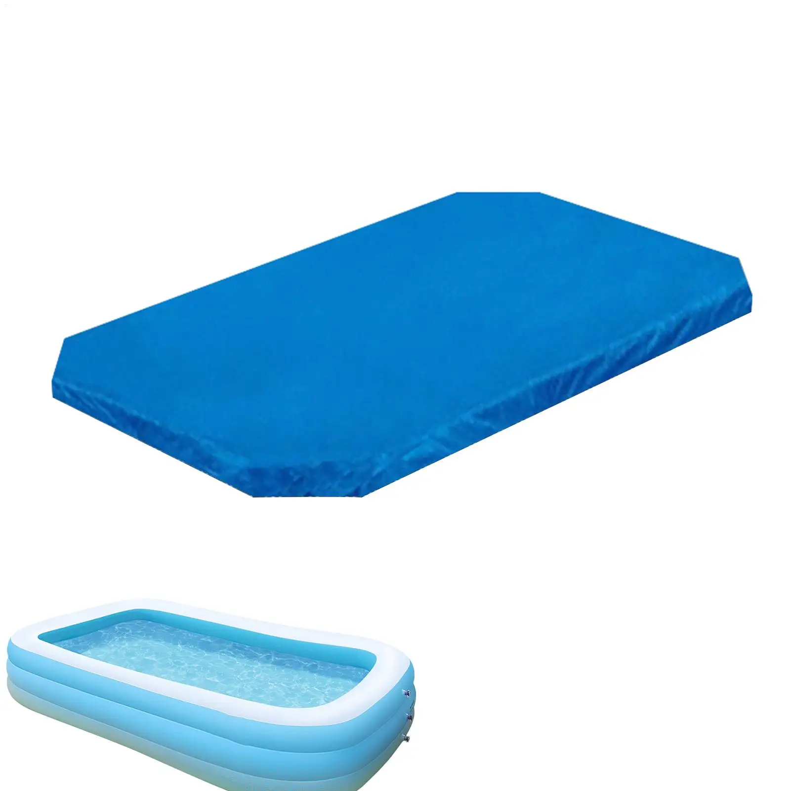 Kids Pool Cover Rectangle Waterproof UV Resistant Foldable Protection Dustproof In-Ground Swimming Pools Inflatable Pool Cover