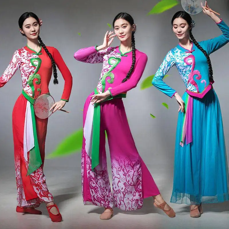 women's-autumn-winter-square-dance-outfit-fleece-lined-gradient-print-dance-costume-practice-performance-two-piece-set-long-s