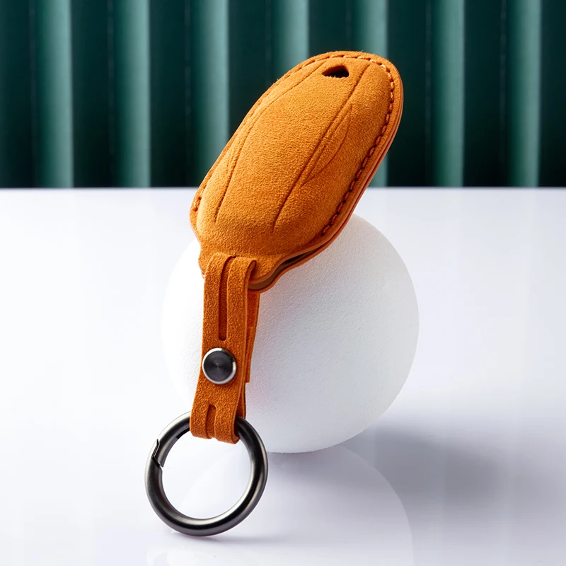 

Hand-Stitched Genuine Leather Key Case for Tesla Model 3 Model Y Premium Car Interior Accessory