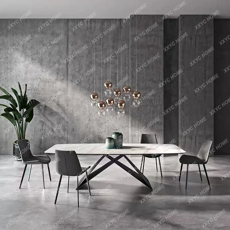 Jimported 3MM ultra-thin rock slab modern minimalist household large apartment villa rock slab dining table
