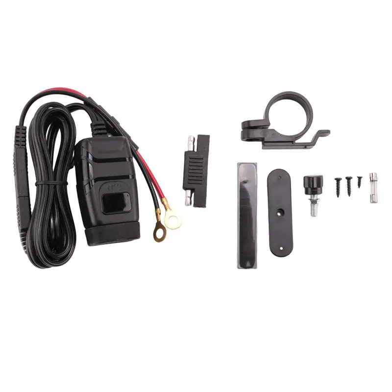 Dependable-QC3.0 Motorcycle USB+Type-C Waterproof Cell Quick Autocycle USB Socket With Voltmeter