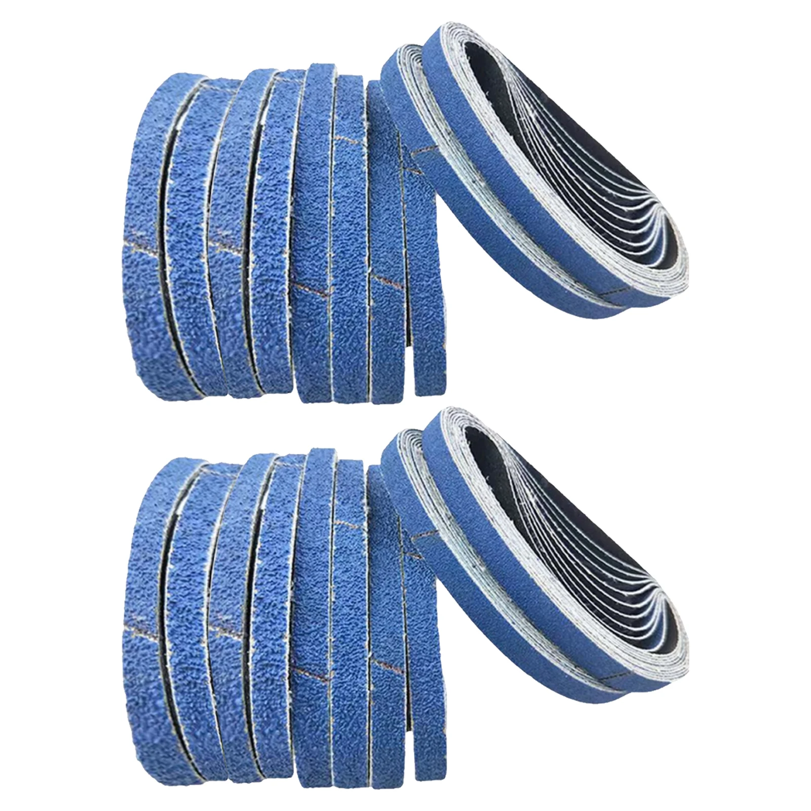 20PCS/SET Sanding Bands Collection 40 Particles Suitable For Metal And Woodwork Blue Sand Ceramics Belt Sander Paper