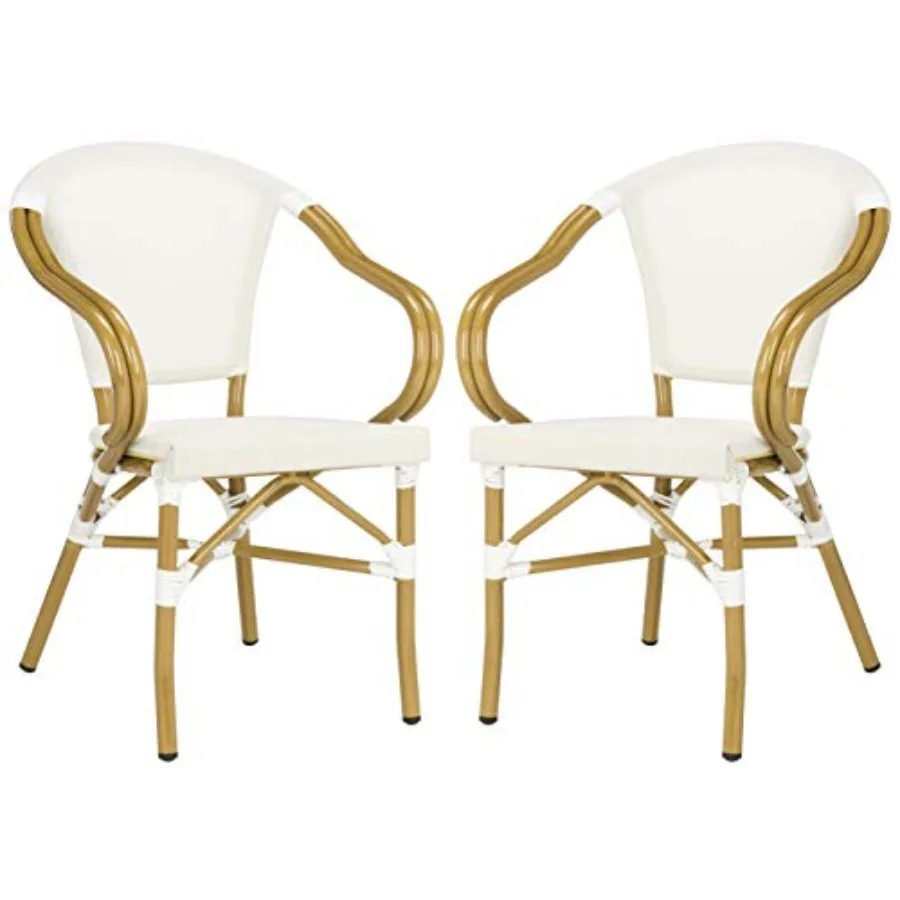 

PAT4003B-SET2 Outdoor Collection Karine Beige Stacking Arm Chair