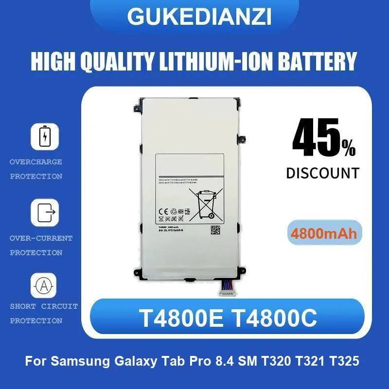 

T4800E T4800C Аккумулятор для планшета Samsung Galaxy Tab Pro 8,4 SM T320 T321 T325 4800 мАч Высокое качество